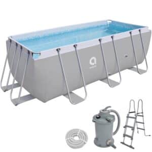 Avenli Framepool Frame Rectangular Pool Set 400 x 200 x 99 cm (Stahlrahmenpool Komplettset mit Sandfilteranlage)