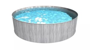 Steinbach Pool Rundpool Stahlwand Pool "New Splasher Secure" (graue Holzoptik