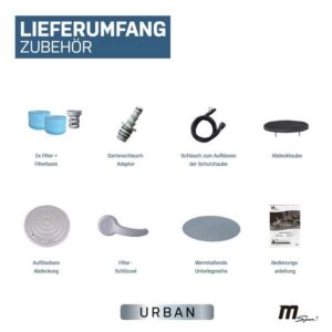 mSpa Whirlpool Outdoor Whirlpool aufblasbar Urban Rimba U-RB061 für 6 Personen