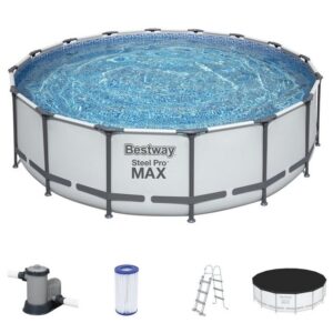 BESTWAY Framepool Bestway Frame Pool Steel Pro Max rund 488x122 cm (Set)