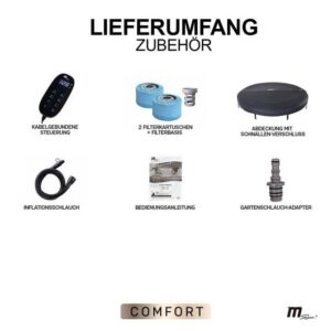 mSpa Whirlpool Outdoor Whirlpool aufblasbar Comfort Ottoman C-OM061 für 6 Personen