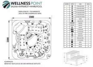 PureHaven Whirlpool American Outdoor-Whirlpool 230x230 cm für 6 Personen