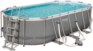 BESTWAY Framepool Bestway 56620 Power Steel Frame Pool Set 427x250x100cm grau