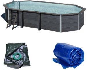 Poolomio Pool Composite Set BASIC - Oval 664 x 386 x 124 cm