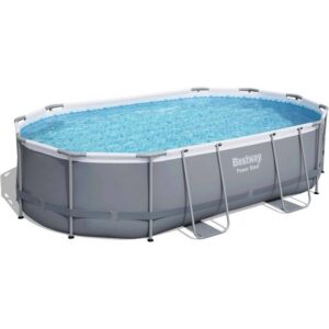 BESTWAY Framepool Bestway Power Steel Oval Frame Pool Set 488 x 305 (Komplett-Set)