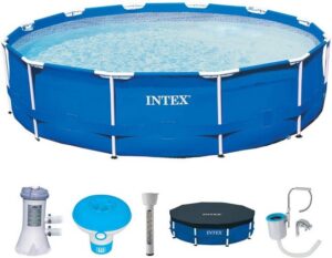 Intex Framepool Intex Frame Pool Rondo Komplettset 366x84cm Pool Filterpumpe Plane