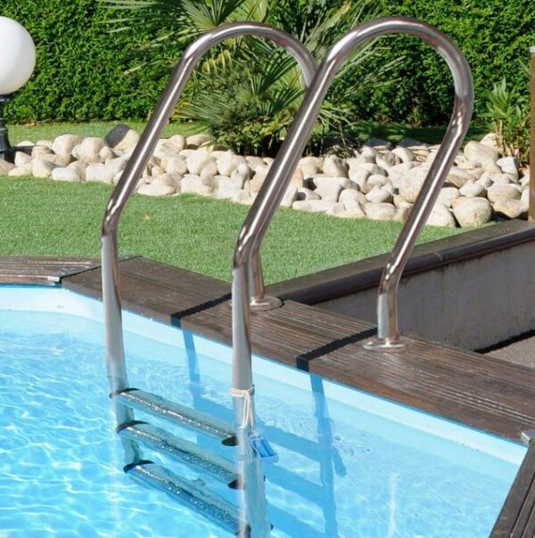 Poolomio Pool Safran 2 Holzpool Oval 620 x 395 x 136 cm