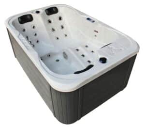 TroniTechnik Whirlpool Outdoor Whirlpool Tino Spa Weiß/Silber Marmoriert