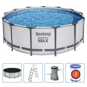 DOTMALL Rundpool Pool-Set mit Kartuschenfilter und Abdeckung