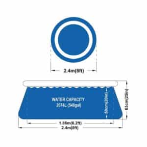 Avenli Quick-Up Pool Prompt Set Pool 240 x 63 cm (Aufstellpool mit aufblasbarem Ring)