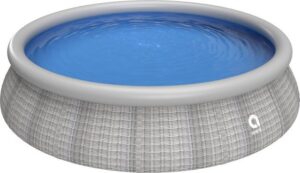 Avenli Quick-Up Pool Prompt Set Pool 450 x 84 cm Rattan Optik (Aufstellpool mit aufblasbarem Ring)