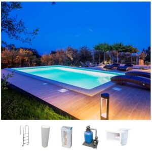KWAD Schwimmbecken STYROPOR®STEIN POOL ALL INCLUSIVE (Set)