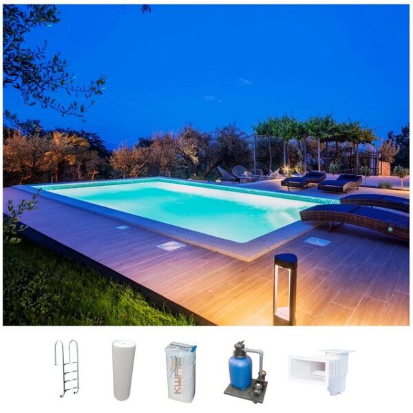 KWAD Schwimmbecken STYROPOR®STEIN POOL ALL INCLUSIVE (Set)