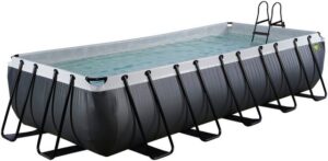 EXIT Framepool Black Leather Pool 540x250x100cm