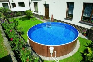 Poolomio Pool Azuro Deluxe Stahlwandpool Rund Ø 550 x 120 cm (Set)