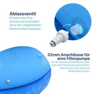 Avenli Quick-Up Pool Prompt Set Pool 420 x 84 cm (Aufstellpool mit aufblasbarem Ring)