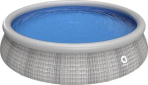 Avenli Quick-Up Pool Prompt Set Pool 396 x 84 cm Rattan Optik (Aufstellpool mit aufblasbarem Ring)