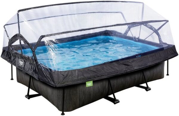 EXIT Framepool Black Wood Pool 220x150x65cm