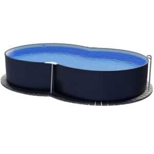 Planet Pool Achtformpool Stahlwandpool achtform 650x420x120 cm