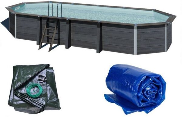 Poolomio Pool Composite Set BASIC - Oval 804 x 386 x 124 cm