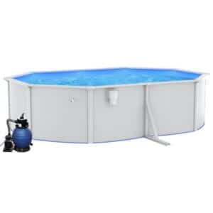 furnicato Pool mit Sandfilterpumpe 490x360x120 cm