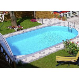 Steinbach Pool Ovalpool Stahlwand Pool Set "Styria oval" (blaue Poolfolie