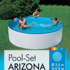 Planet Pool Rundpool Stahlwandpool Set rund Arizona 350x90 cm